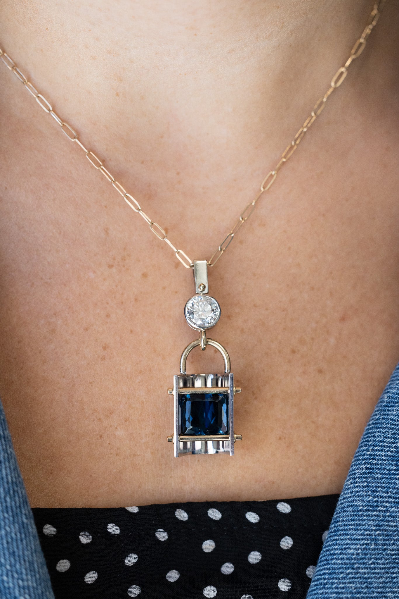 Award Winning Indicolite & Diamond Necklace