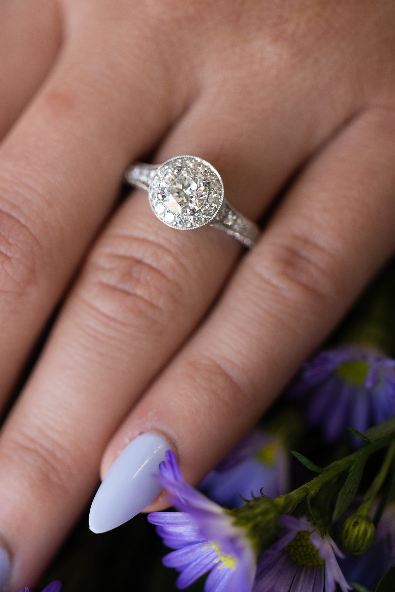 Vintage Inspired Halo Ring