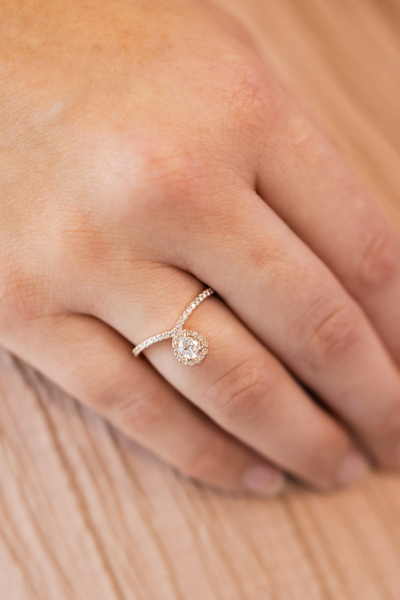 Pear Shape Criss Cross Ring