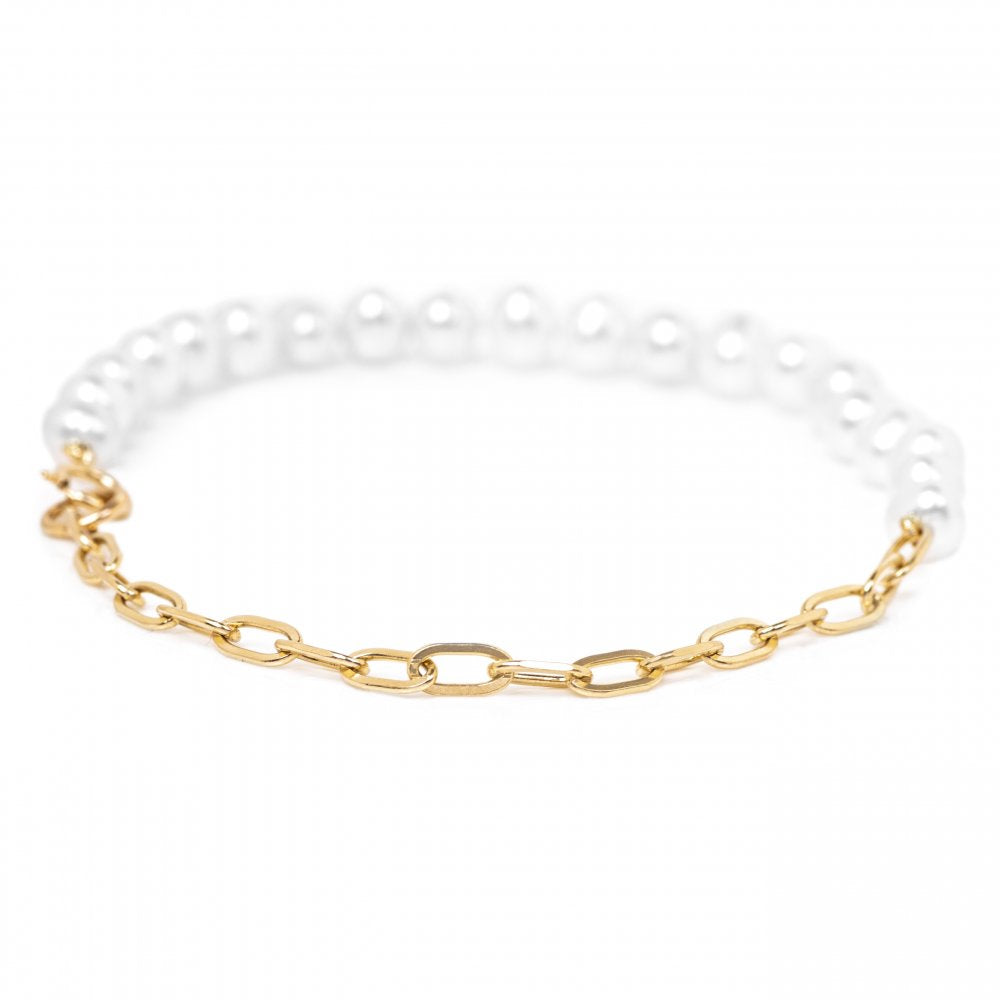 Paperclip Pearl Bracelet