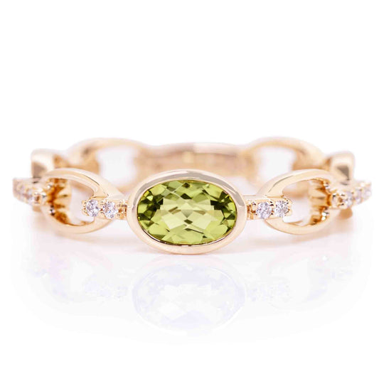Paperclip Peridot Ring