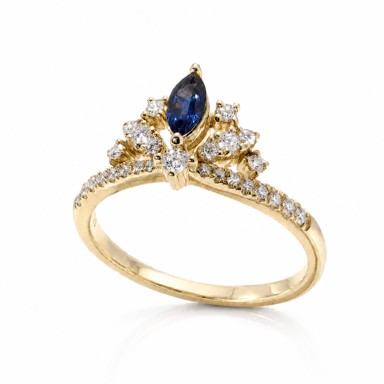 Sapphire & Diamond Tiara Ring