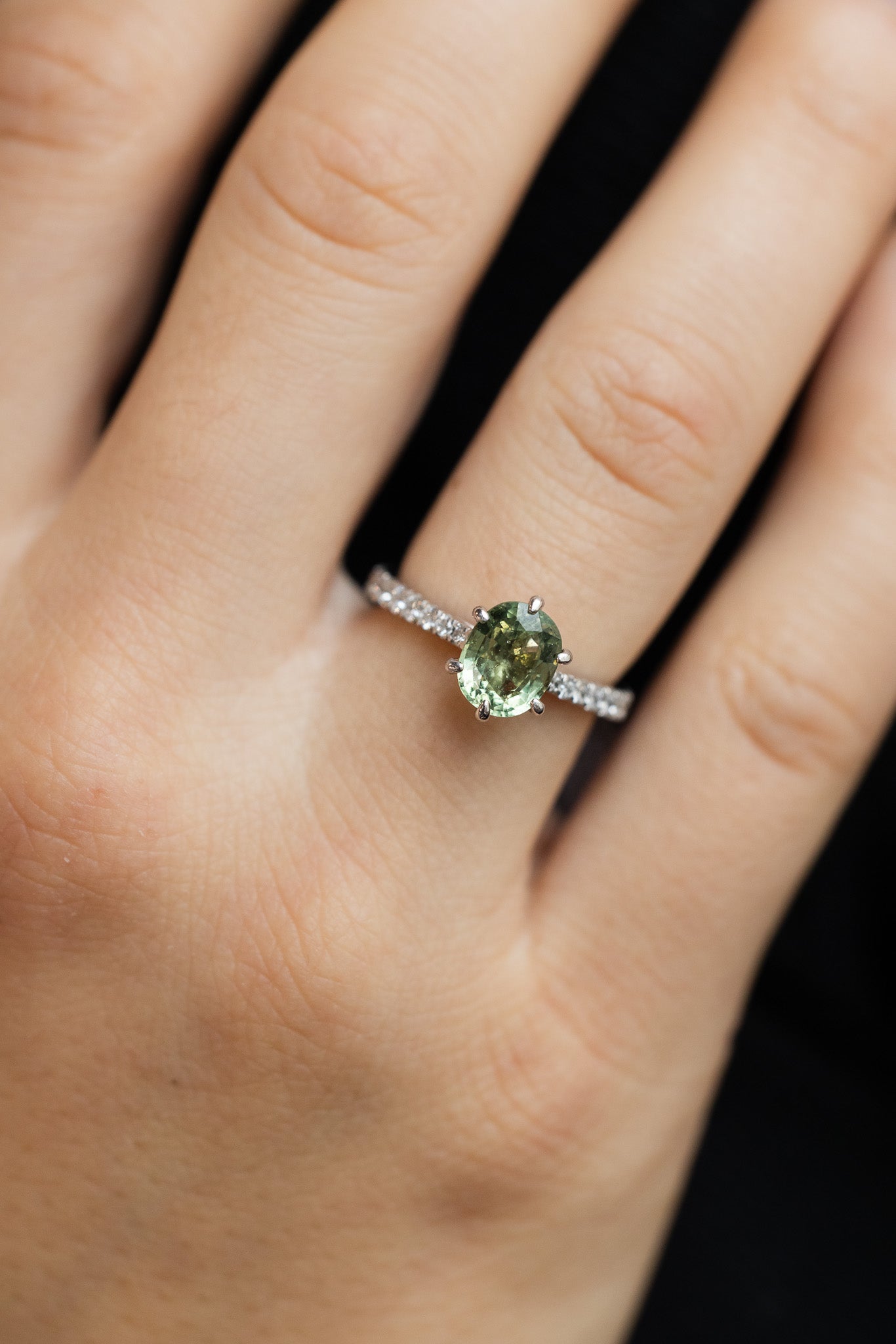 Green Sapphire Ring