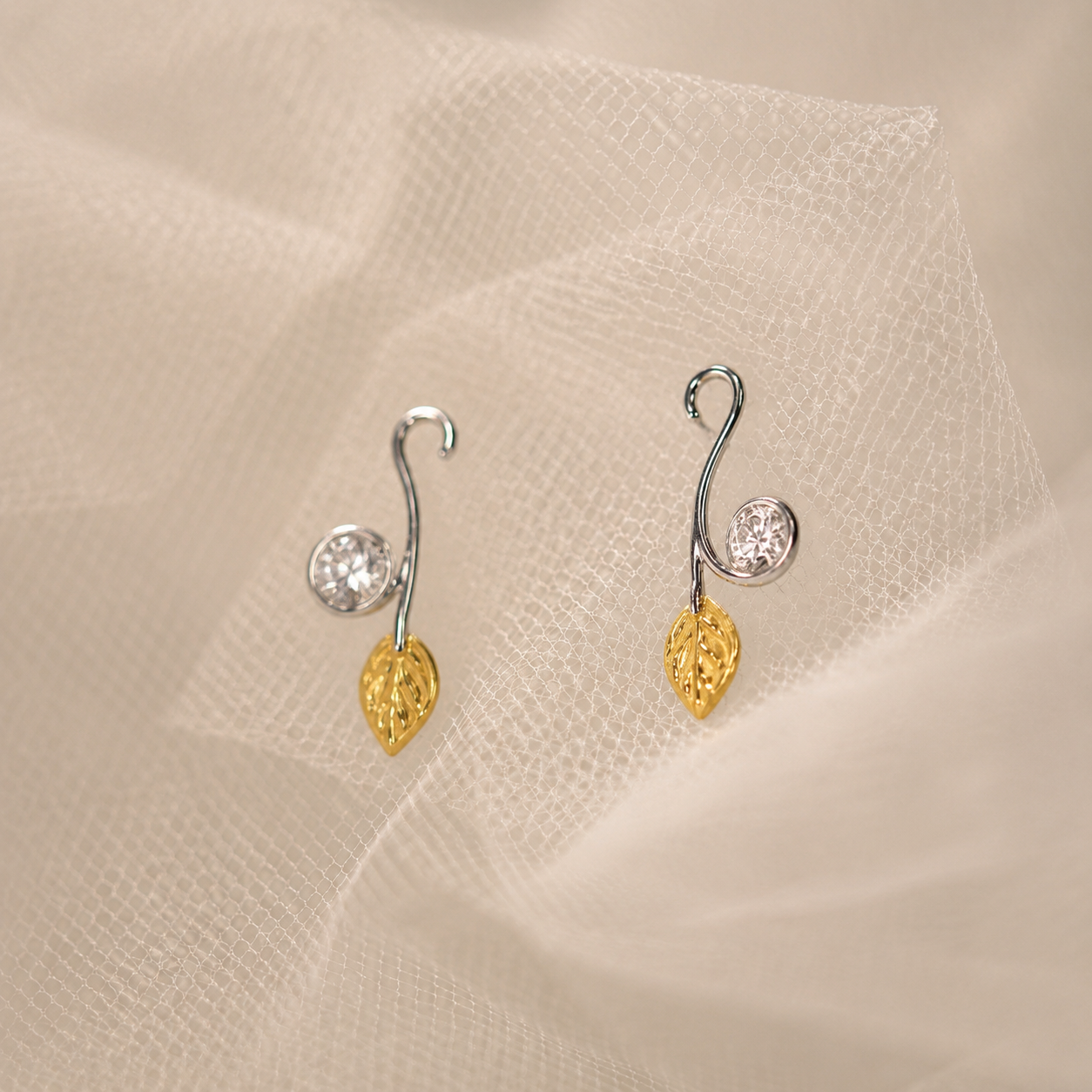 Leaf & Vine Diamond Earrings