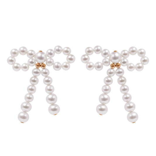 Pearl Bow Earrings