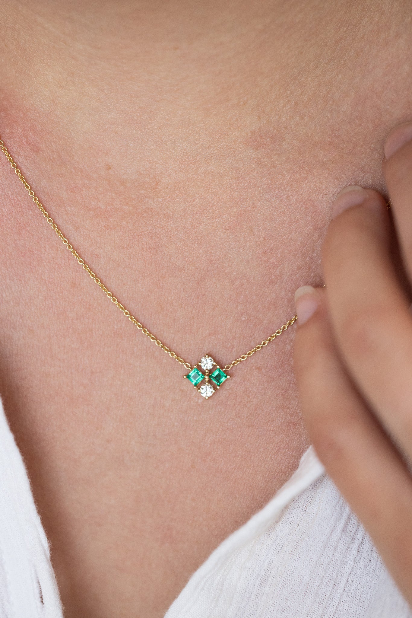 Emerald and Diamond Necklace