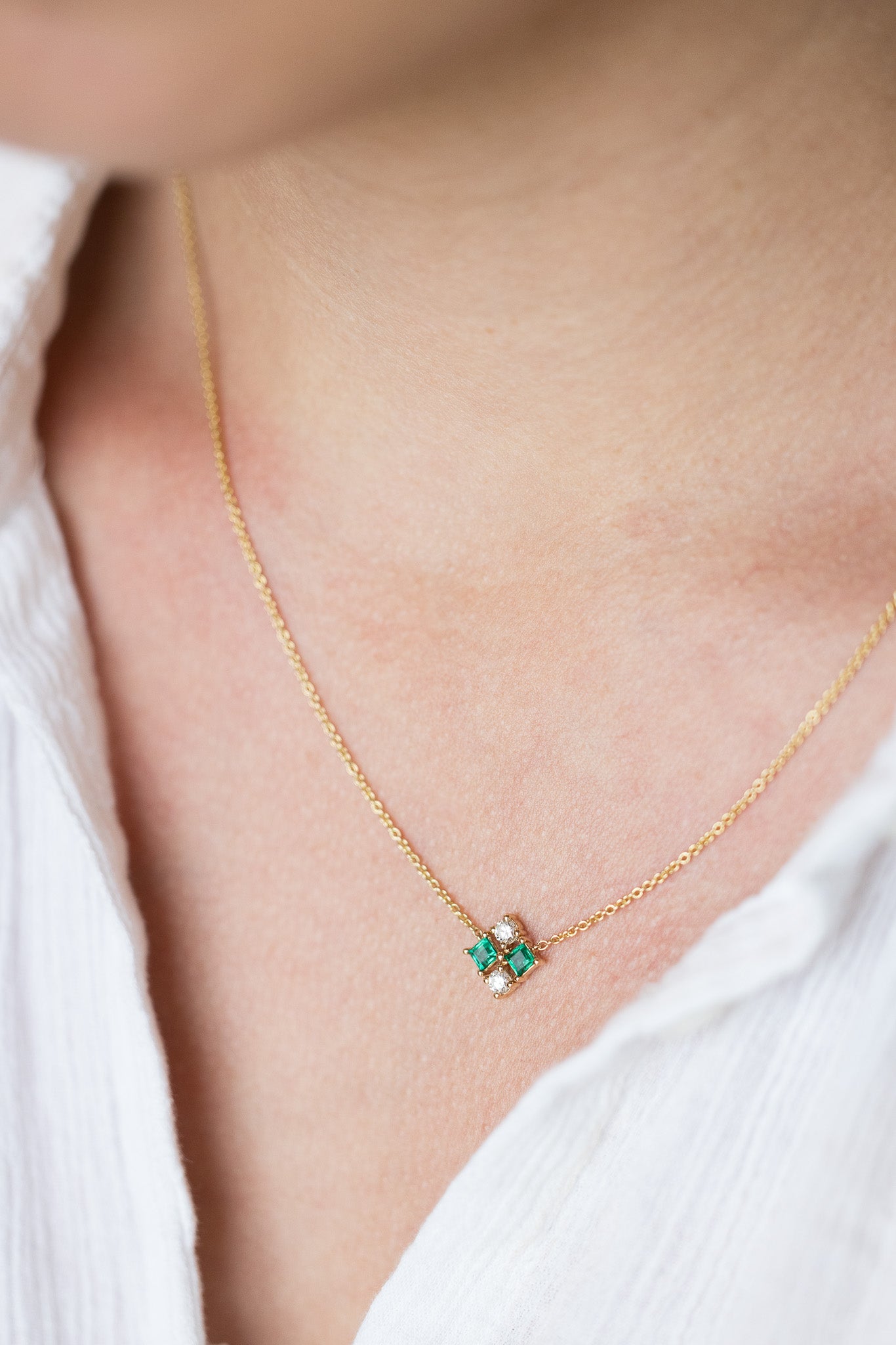 Emerald and Diamond Necklace