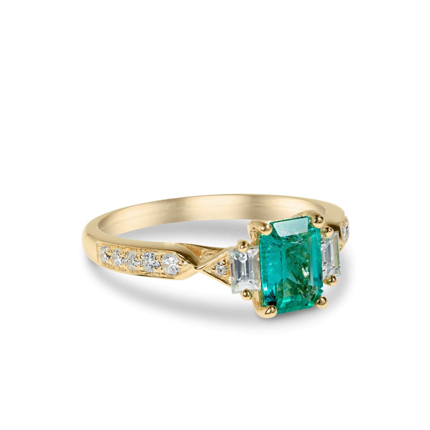 1 Carat Emerald Ring