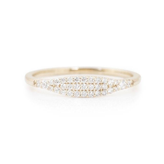 Signet Pave' Diamond Ring