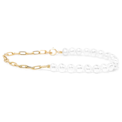 Paperclip Pearl Bracelet