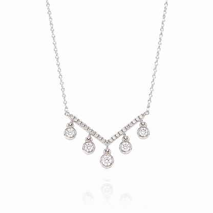 Diamond Point Dangles Necklace