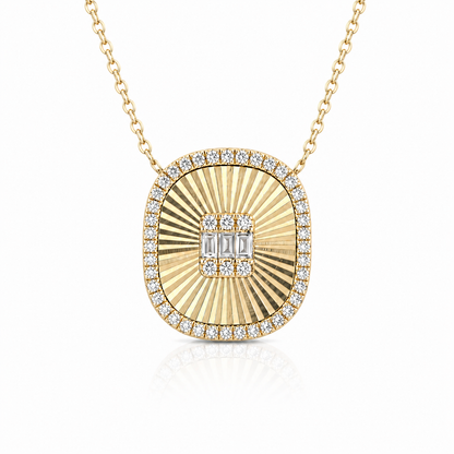 Diamond Sunburst Necklace