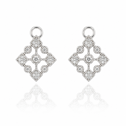 Geometric Diamond Earring Jackets