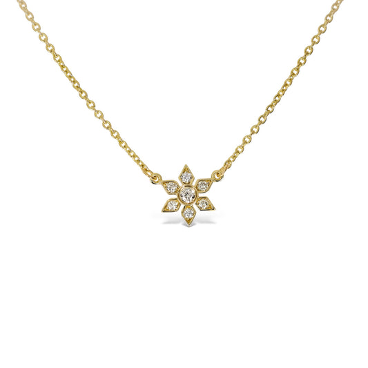 Diamond Flower Necklace