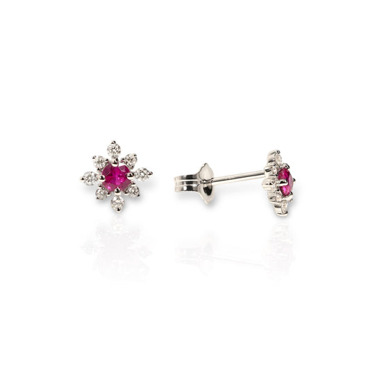 Ruby & Diamond Earrings