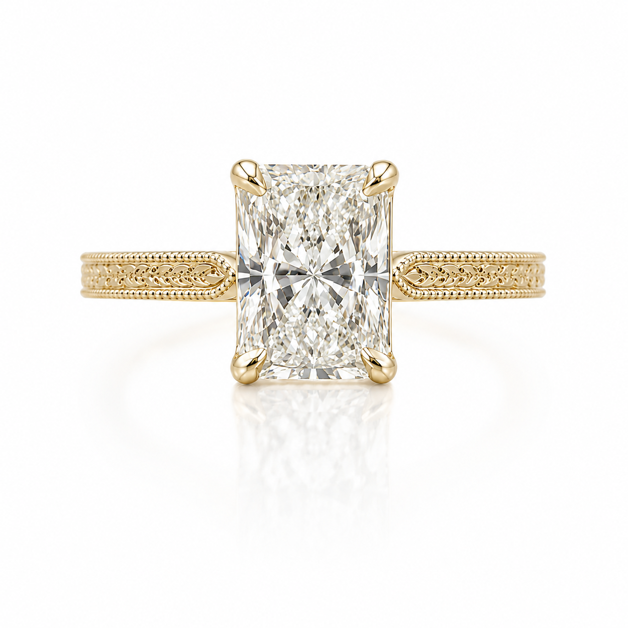 2.04 CT Radiant Lab-Grown Diamond Engagement Ring