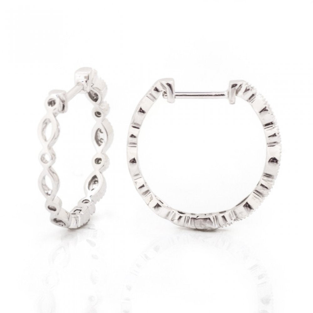 Vintage Vibes Diamond Hoops