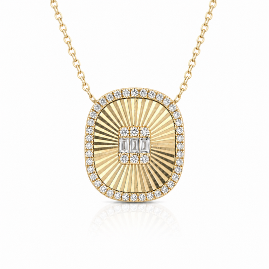 Diamond Sunburst Necklace