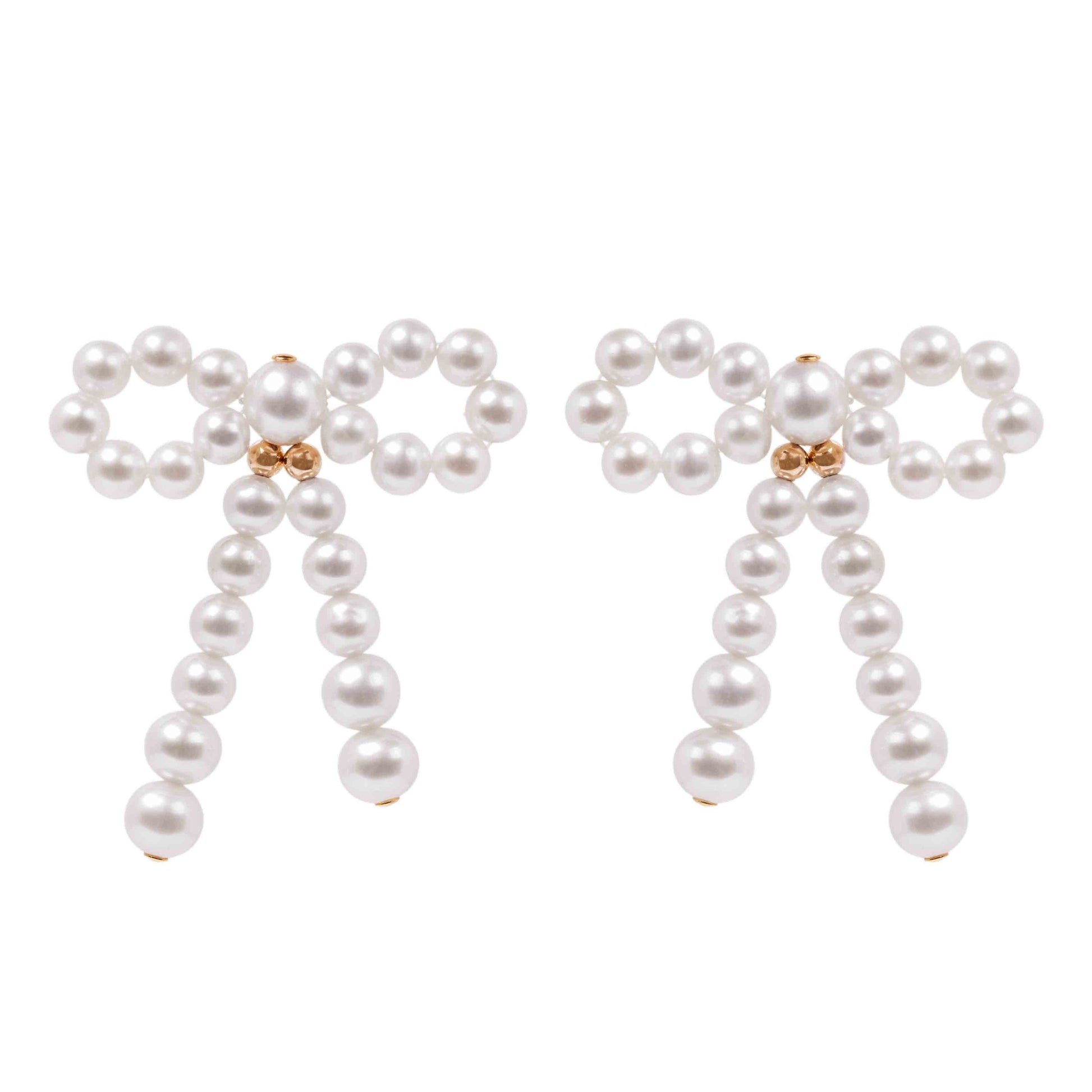 Pearl Bow Earrings