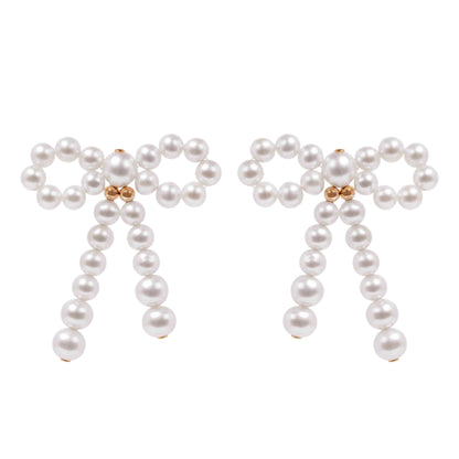Pearl Bow Earrings
