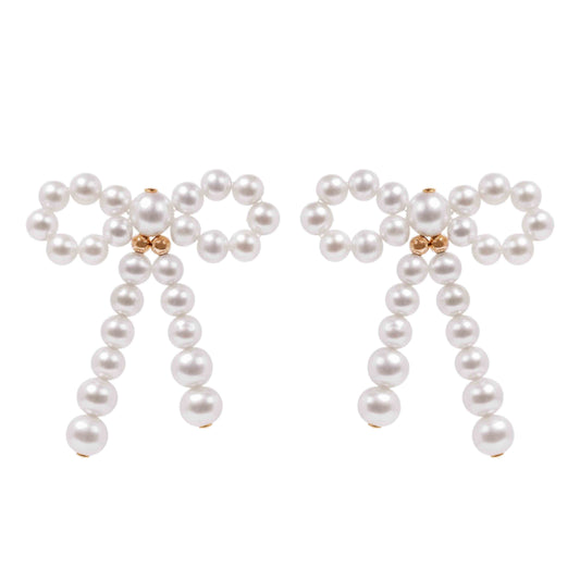 Pearl Bow Earrings