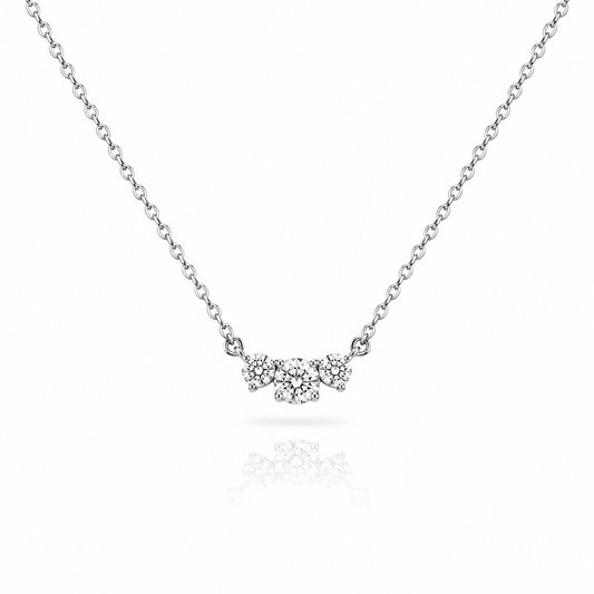 Three Stone Diamond Necklace