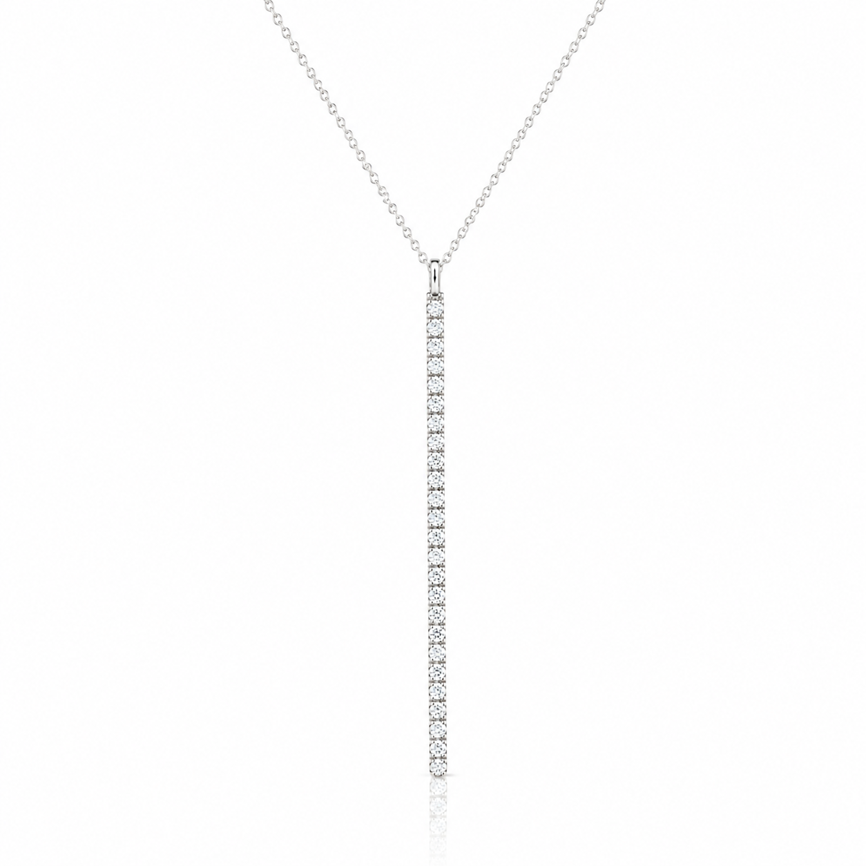 Vertical Diamond Bar Necklace