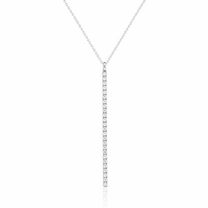 Vertical Diamond Bar Necklace