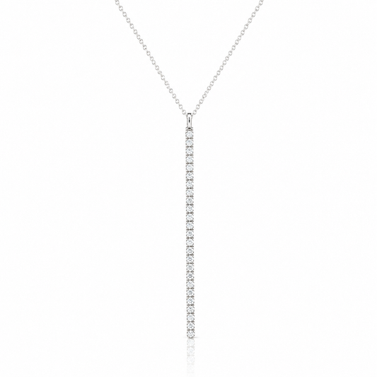 Vertical Diamond Bar Necklace