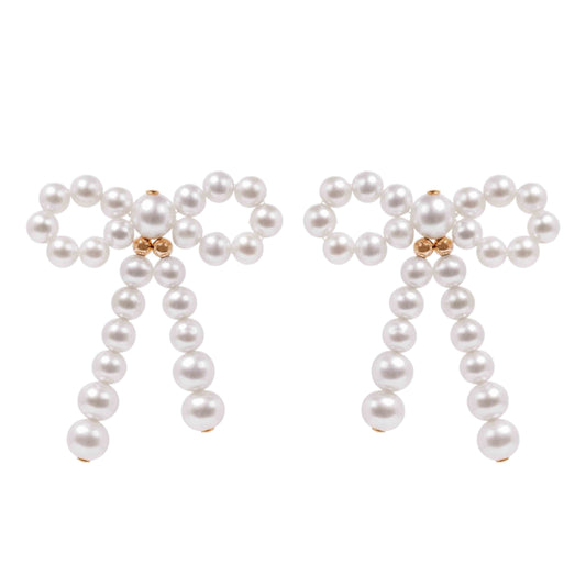 Pearl Bow Earrings