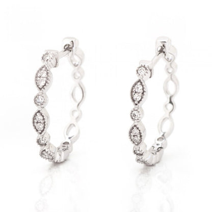 Vintage Vibes Diamond Hoops