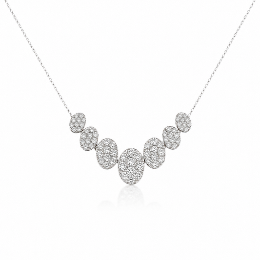 Graduated Oval Diamond Necklace