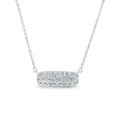 Diamond Pave' Bar Necklace