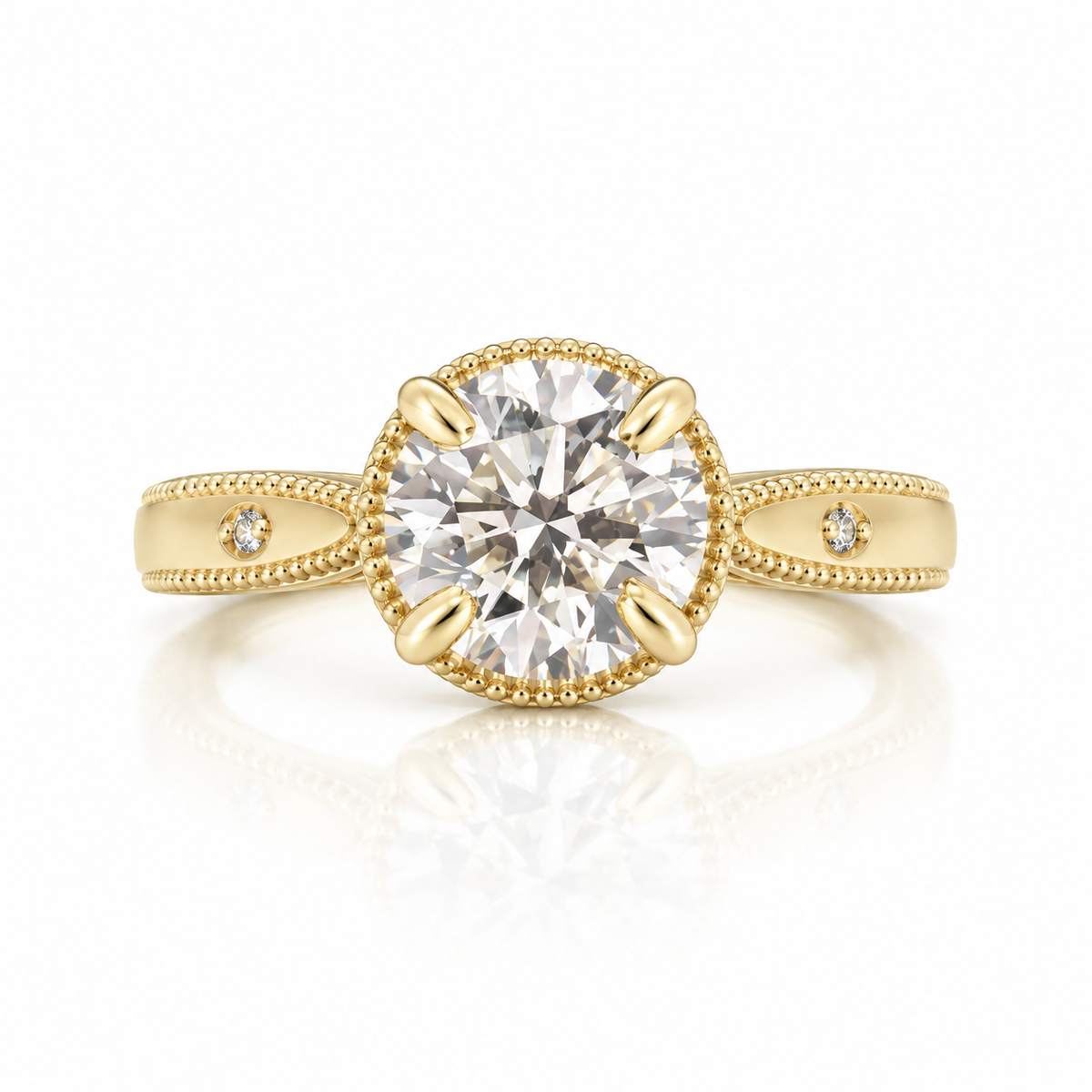 2.08 CT Round Lab-Grown Diamond Engagement Ring