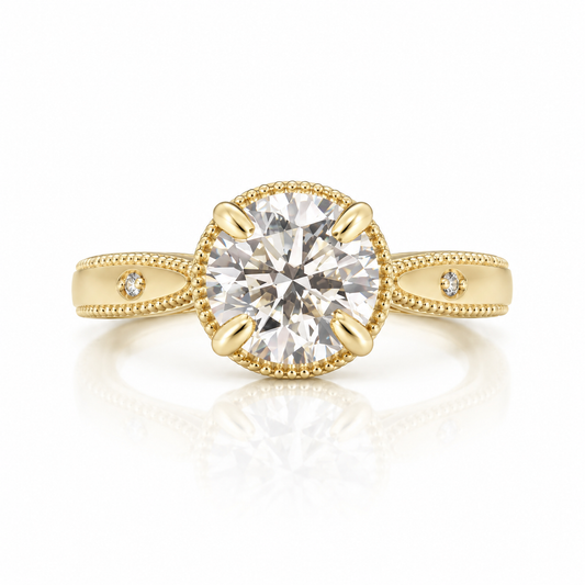2.08 CT Round Lab-Grown Diamond Engagement Ring