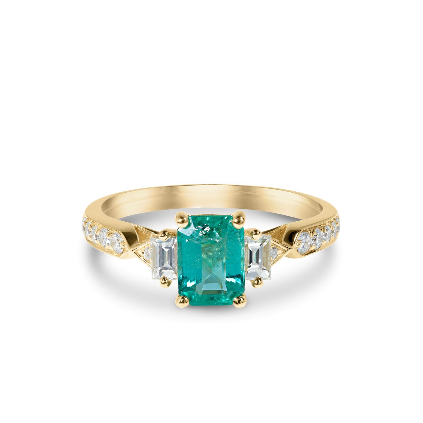 1 Carat Emerald Ring
