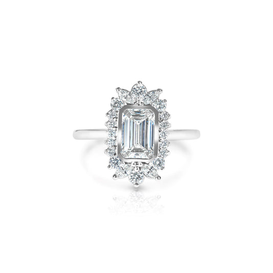 1.01 Carat Emerald Cut Diamond Ring