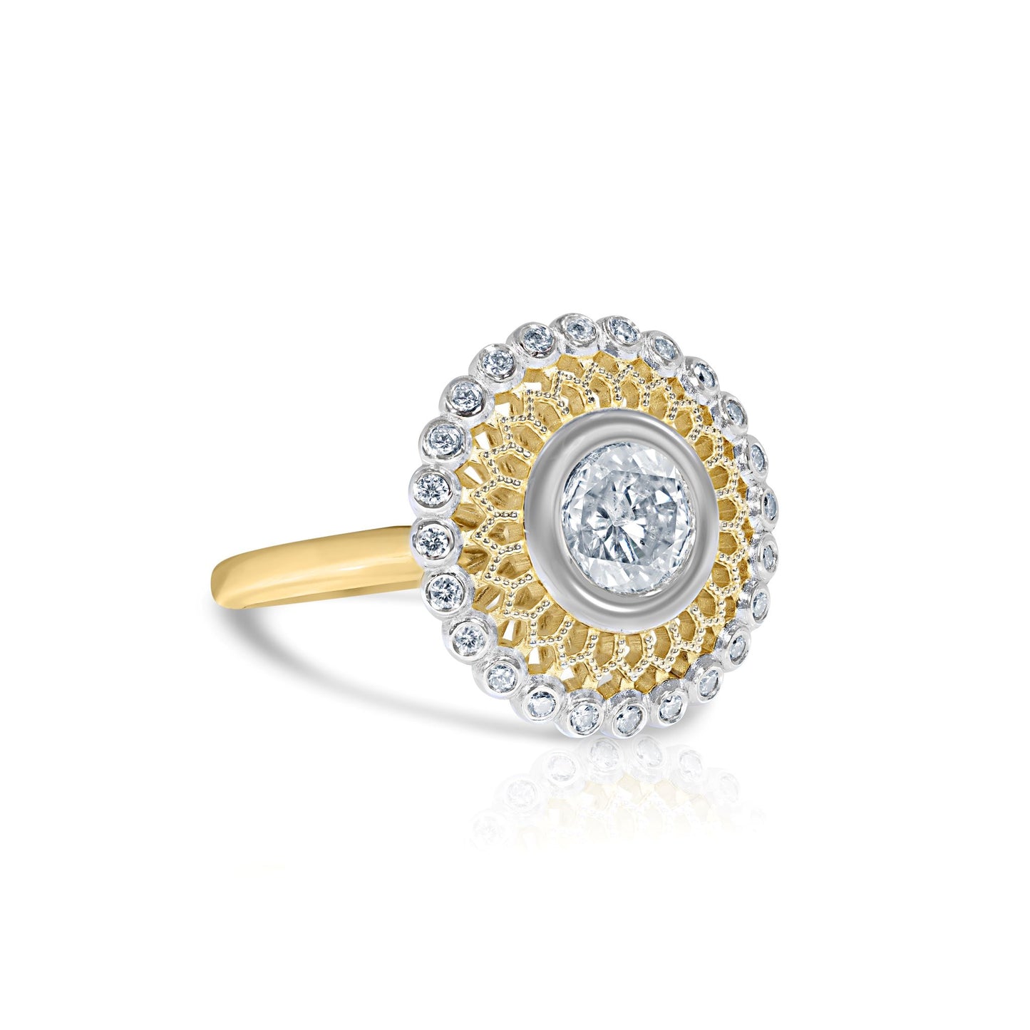 Diamond Sunshine Ring side view