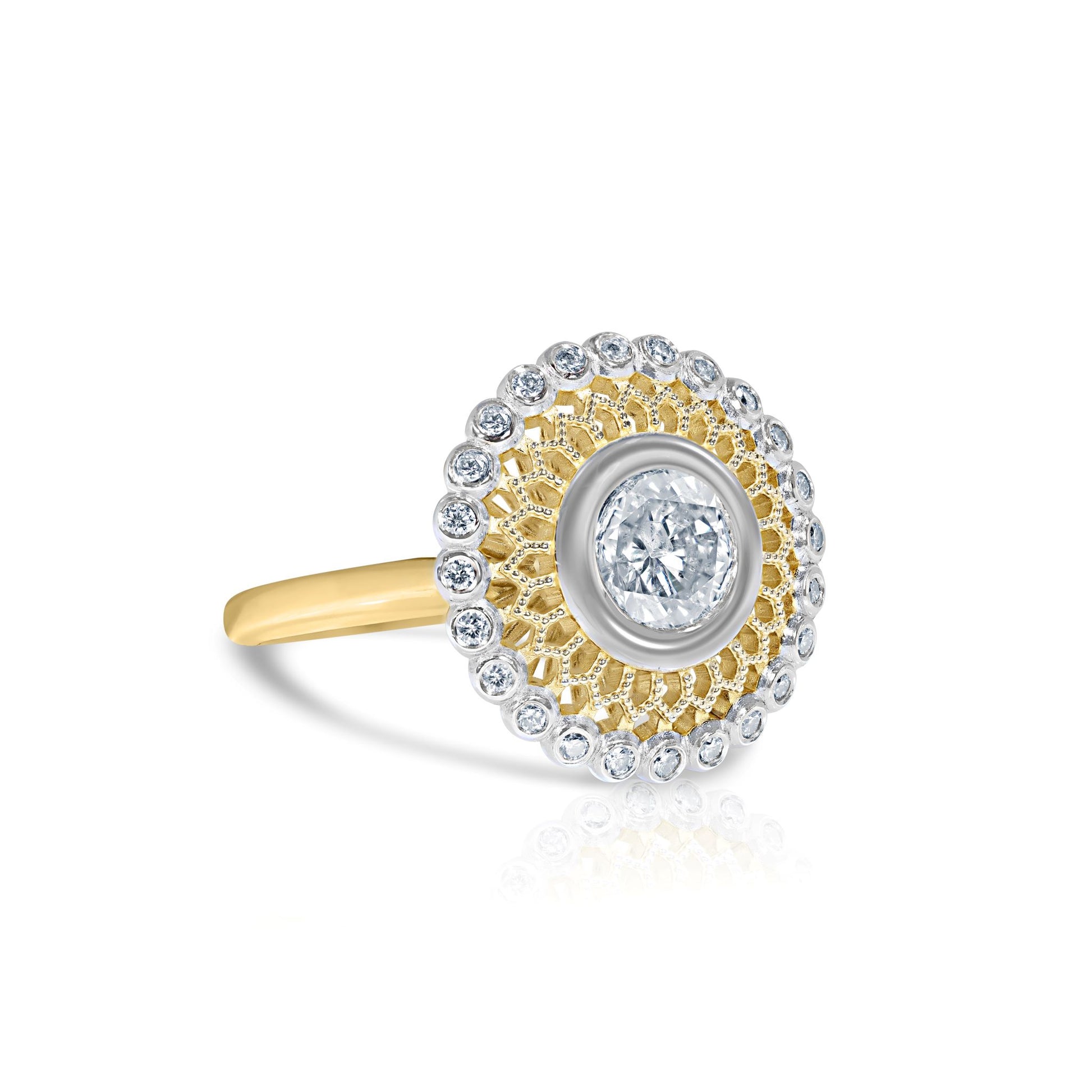 Diamond Sunshine Ring side view
