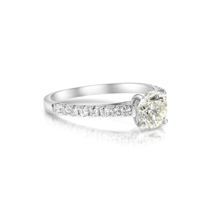 Platinum Diamond Ring Side View